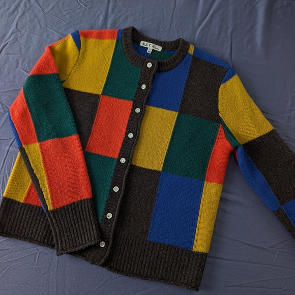 Alex Mill Evie Color Block Wool Cardigan - Picture 6 of 8